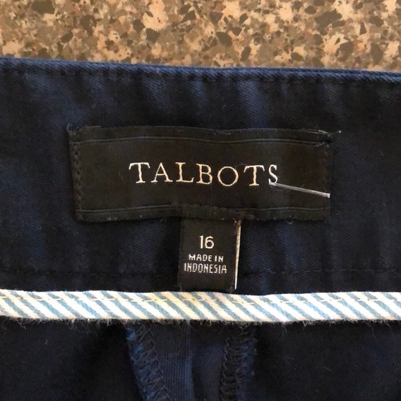 Talbots Signature Dark Blue Capri Pants Size 16 - Picture 3 of 5